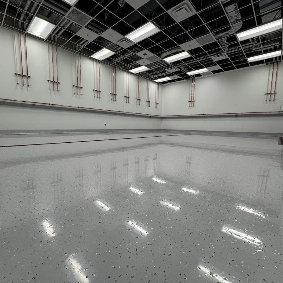 an image of glossy floors in an industrial setting